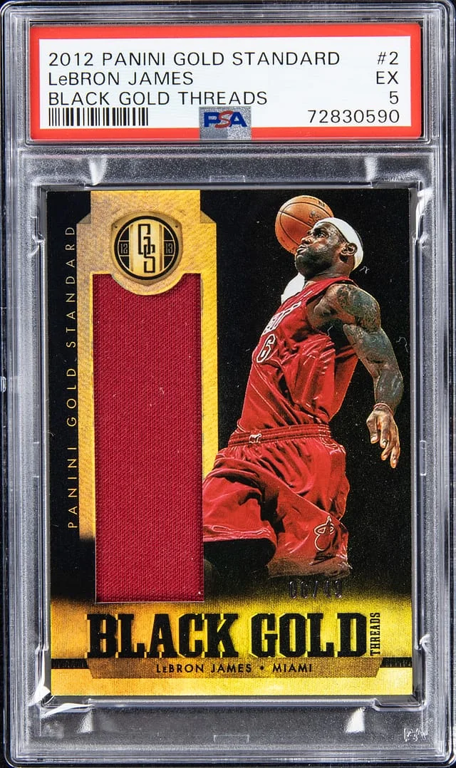 2012-13 Panini Gold Standard LeBron James Black Gold Threads #2 card image