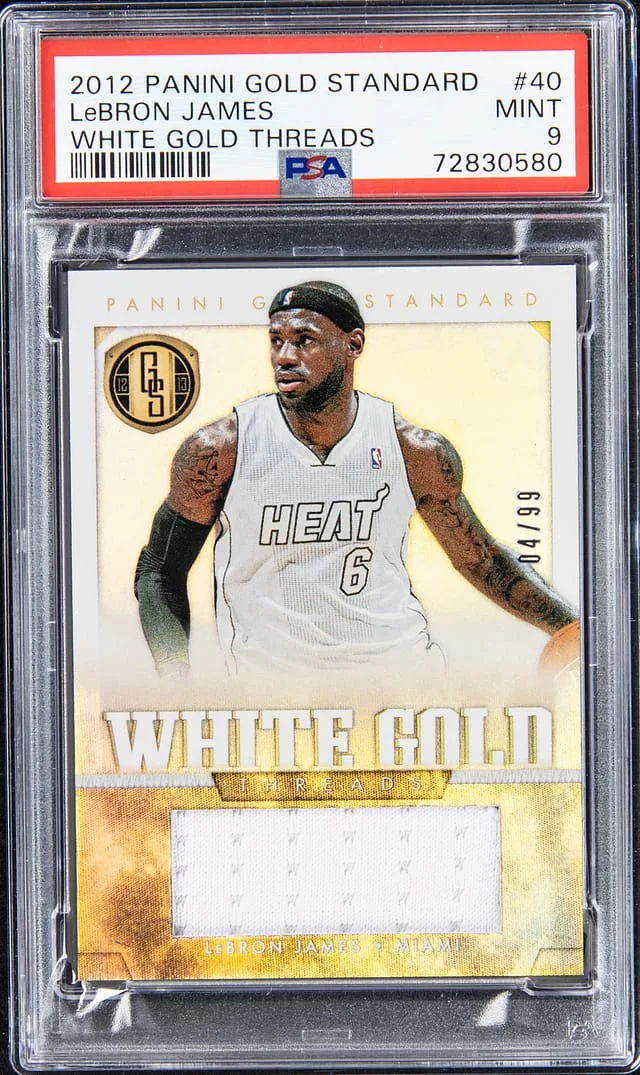 2012-13 Panini Gold Standard LeBron James White Gold Threads #40 card image