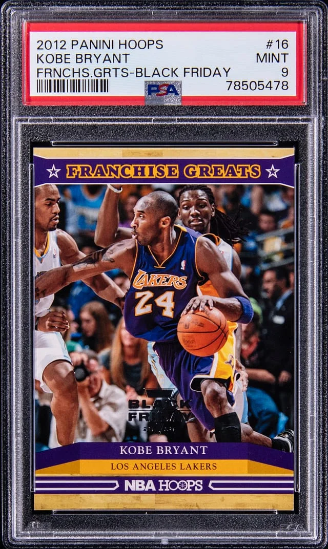 2012-13 Panini Hoops Kobe Bryant Franchise Greats Black Friday #16 card image