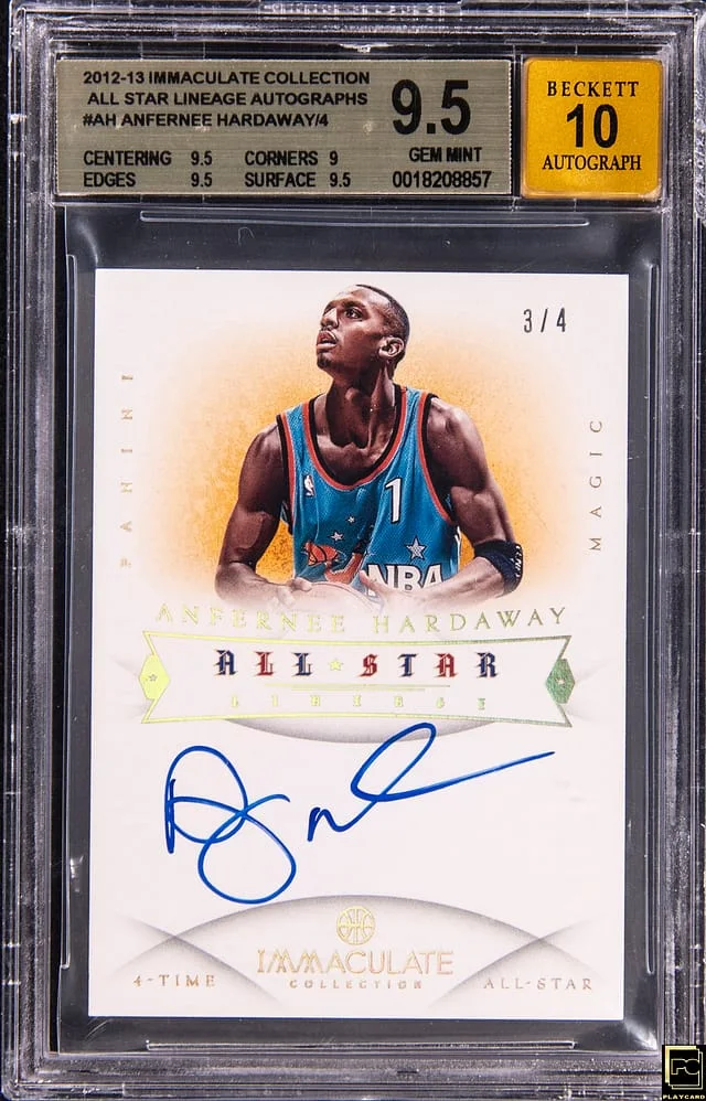 2012-13 Panini Immaculate Collection Anfernee Hardaway All Star Lineage Autographs #AS-AH card image