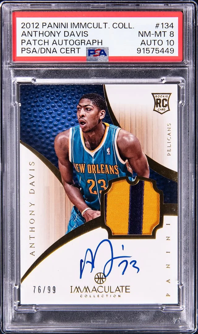 2012-13 Panini Immaculate Collection Anthony Davis Patch Autograph #134 card image