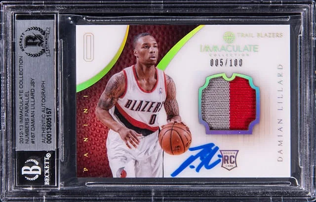 2012-13 Panini Immaculate Collection Damian Lillard Numbers Parallel #187 card image