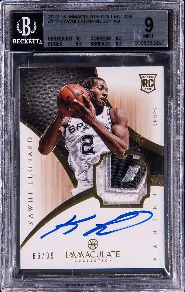 2012-13 Panini Immaculate Collection Kawhi Leonard Patch Autograph (RPA) #112 card image
