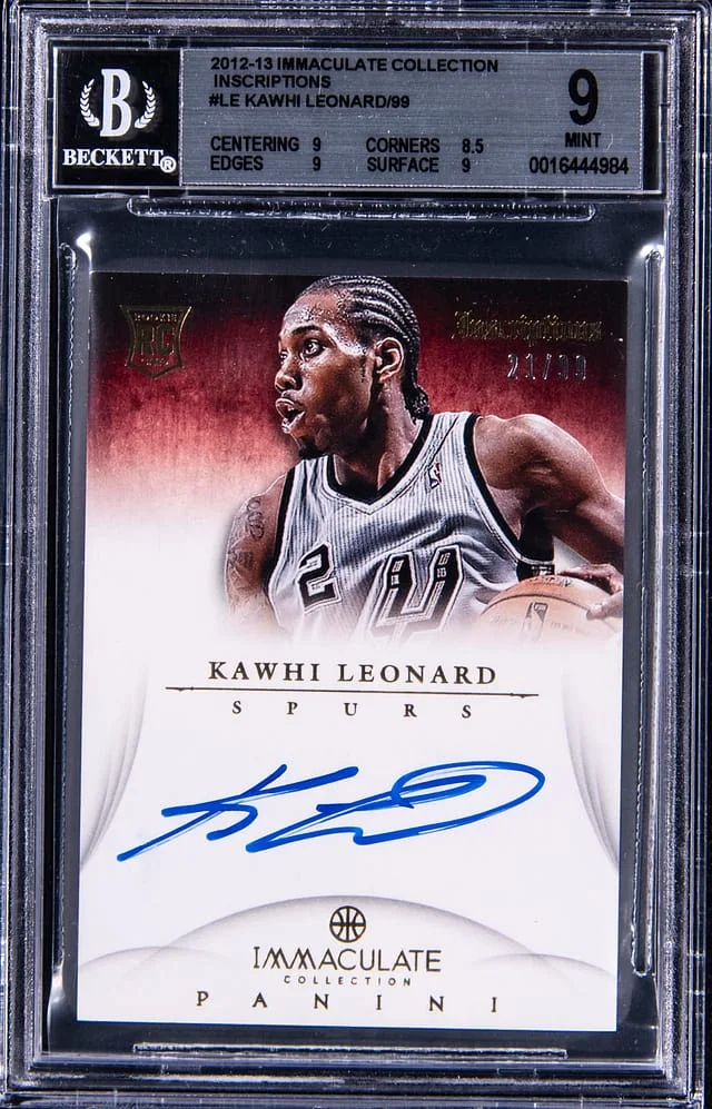 2012-13 Panini Immaculate Collection Kawhi Leonard Inscriptions #IN-LE card image