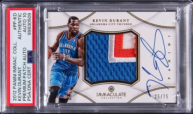 2012-13 Panini Immaculate Collection Kevin Durant Premium Patch Autograph #PP-KD card image