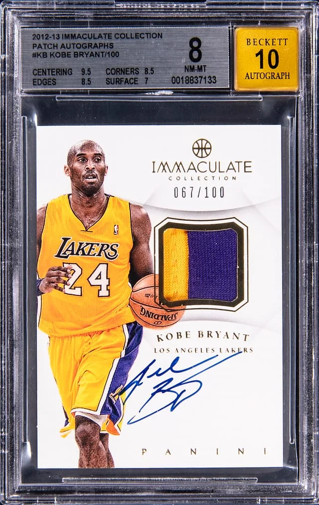 2012-13 Panini Immaculate Collection Kobe Bryant Patch Autographs #AP-KB card image