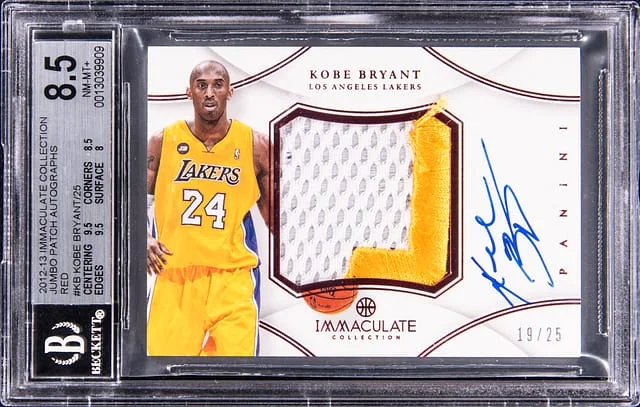 2012-13 Panini Immaculate Collection Kobe Bryant Premium Patch Autograph #PP-KB card image