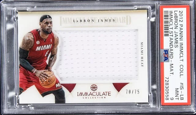 2012-13 Panini Immaculate Collection LeBron James Immaculate Standard Materials #IS-LB card image
