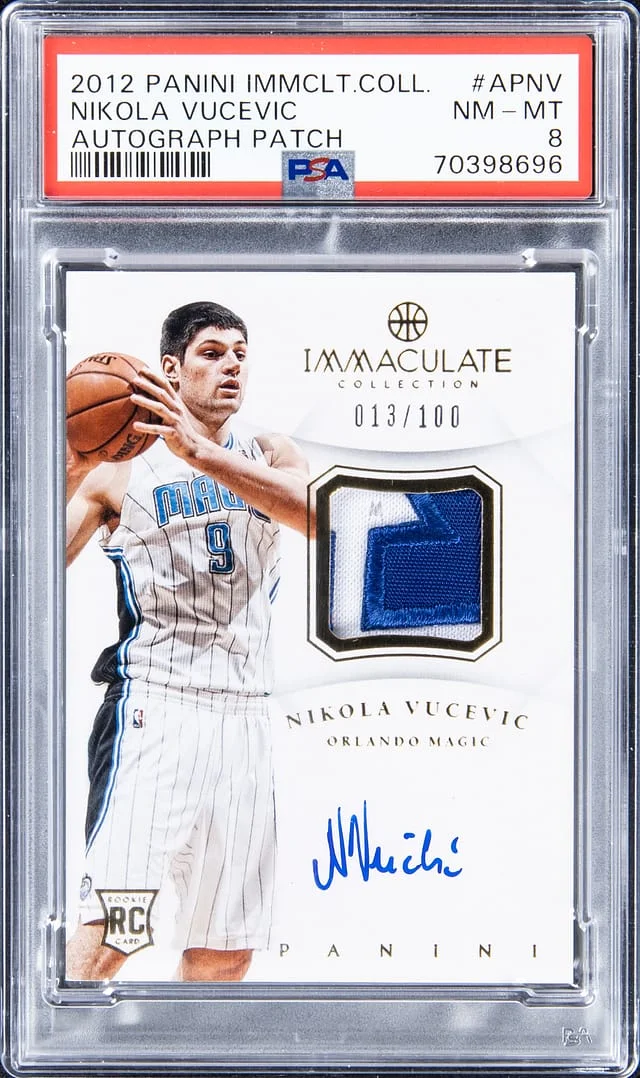 2012-13 Panini Immaculate Collection Nikola Vucevic Autograph Patch #APNV card image