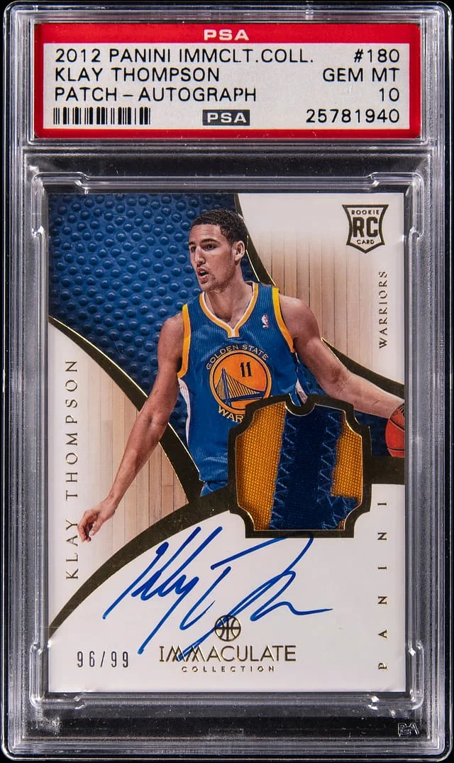 2012-13 Panini Immaculate Klay Thompson Patch Autographs (RPA) #180 card image