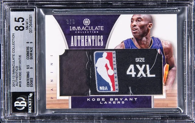 2012-13 Panini Immaculate Kobe Bryant Authentics #IA-KB card image
