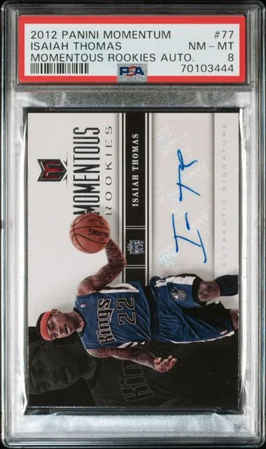 2012-13 Panini Isaiah Thomas Momentum Momentous Rookies Autographs #77 card image