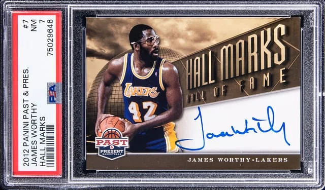 2012-13 Panini James Worthy Past & Present Hall Marks #7 card image