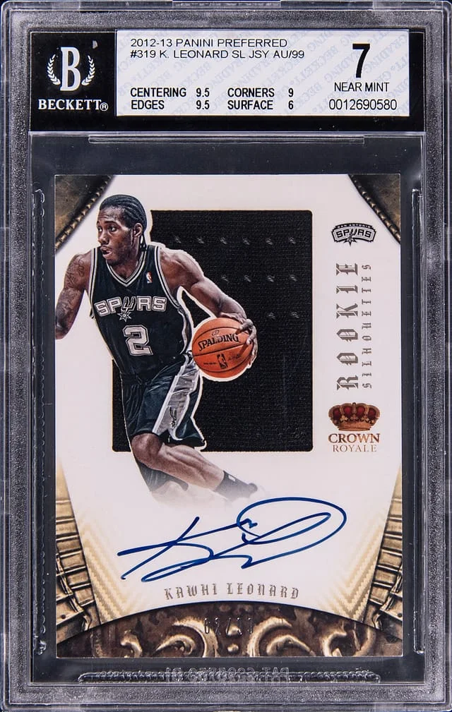 2012-13 Panini Kawhi Leonard Preferred Silhouettes Jersey Autographs #319 card image