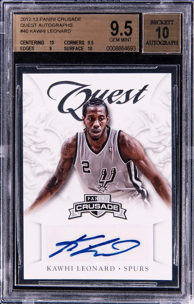 2012-13 Panini Kawhi Leonard Crusade Quest Autographs #40 card image
