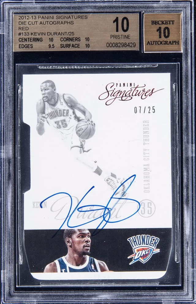2012-13 Panini Kevin Durant Signatures Die Cut Autographs Red #133 card image