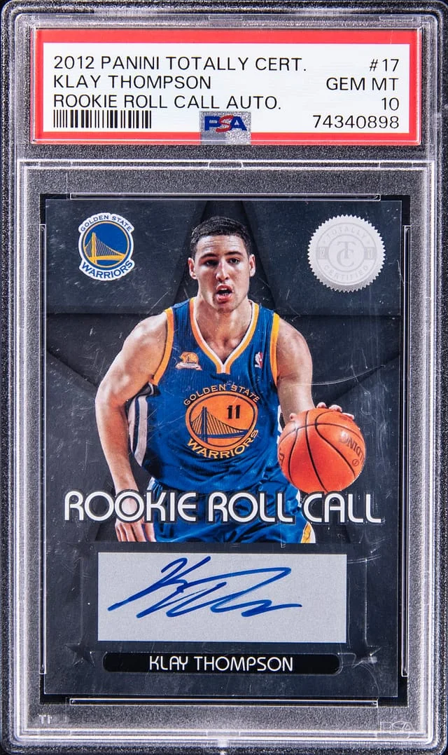 2012-13 Panini Klay Thompson Totally Certified Roll Call Autograph #17 card image