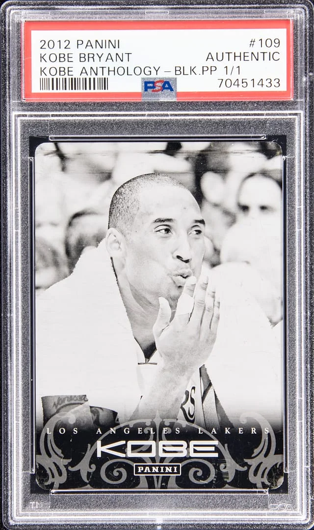 2012-13 Panini Kobe Bryant Kobe Anthology Black Printing Plate #109 card image