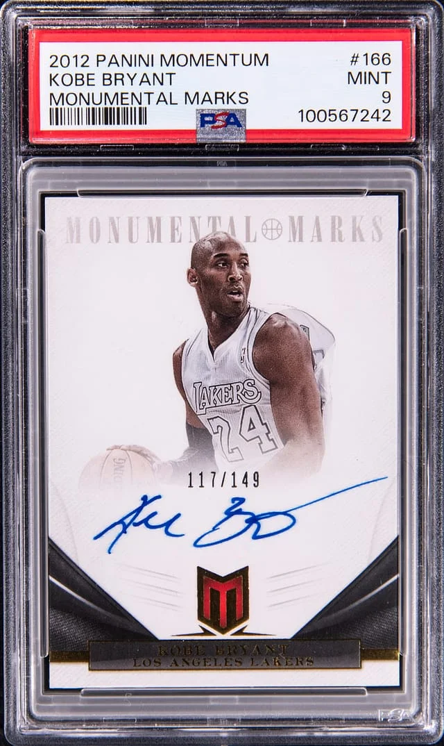 2012-13 Panini Kobe Bryant Momentum Monumental Marks Red #166 card image