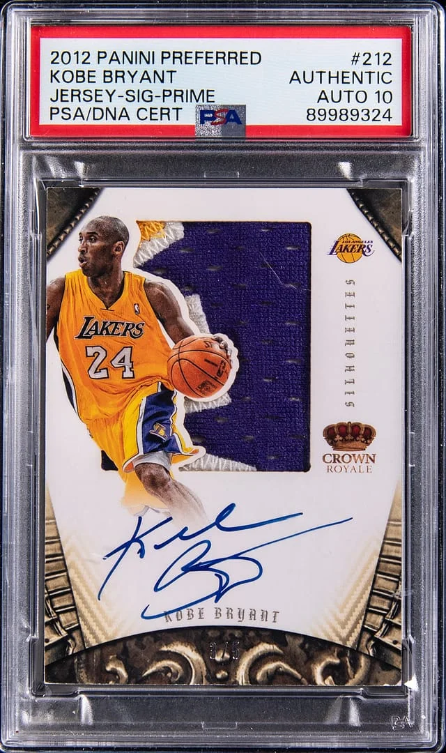 2012-13 Panini Kobe Bryant Preferred Jersey Signatures Prime #212 card image