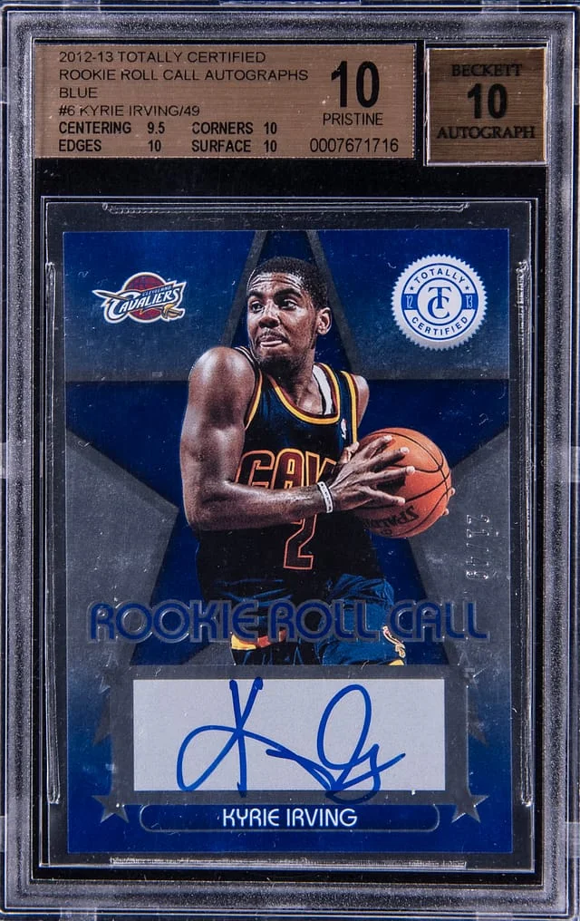 2012-13 Panini Kyrie Irving Totally Certified Roll Call Autographs Blue #6 card image