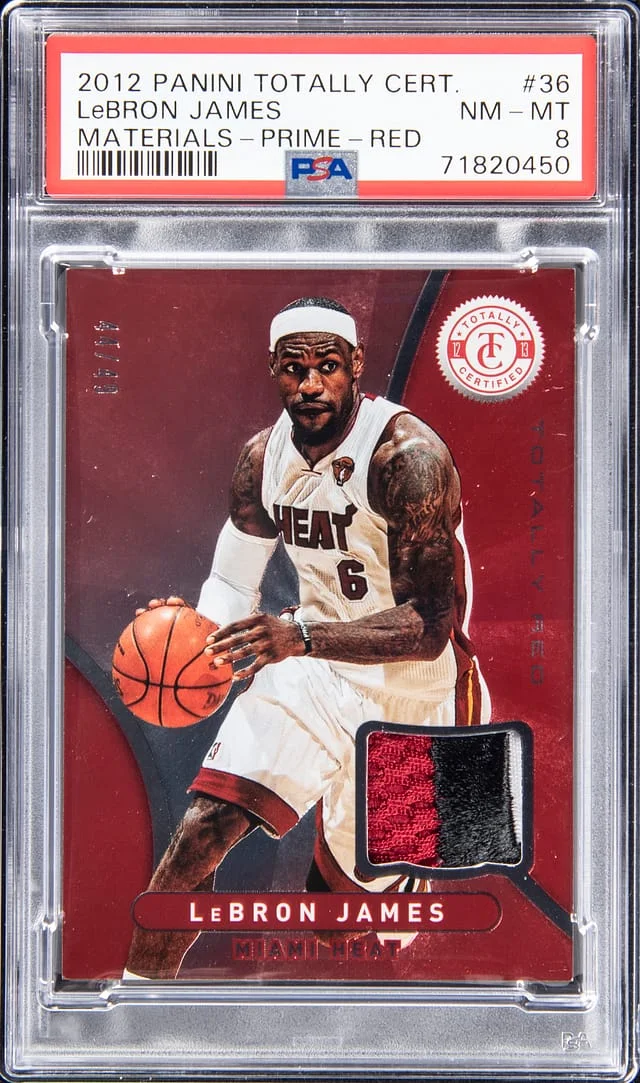 2012-13 Panini LeBron James Totally Certified Materials Prime Red #36 card image