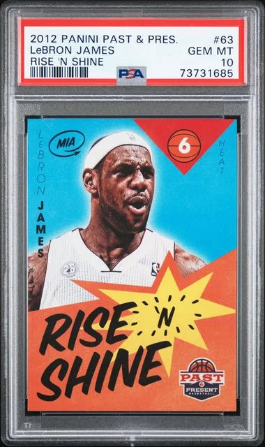 2012-13 Panini Lebron James Past & Present Rise 'N Shine #63 card image