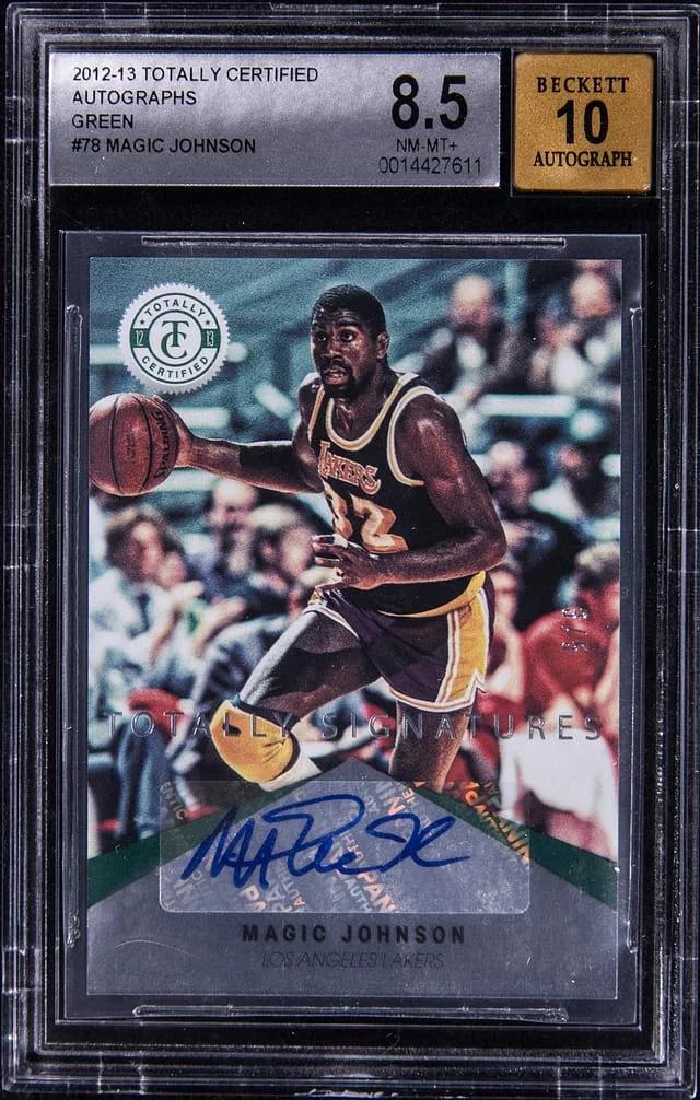 2012-13 Panini Magic Johnson Totally Certified Autographs Green #78 card image
