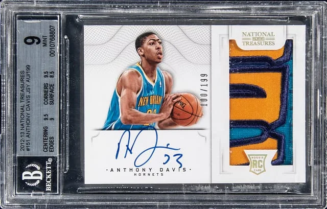2012-13 Panini National Treasures Anthony Davis Gold #151 card image