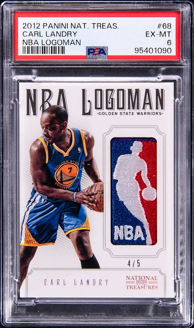 2012-13 Panini National Treasures Carl Landry NBA Logoman #68 card image