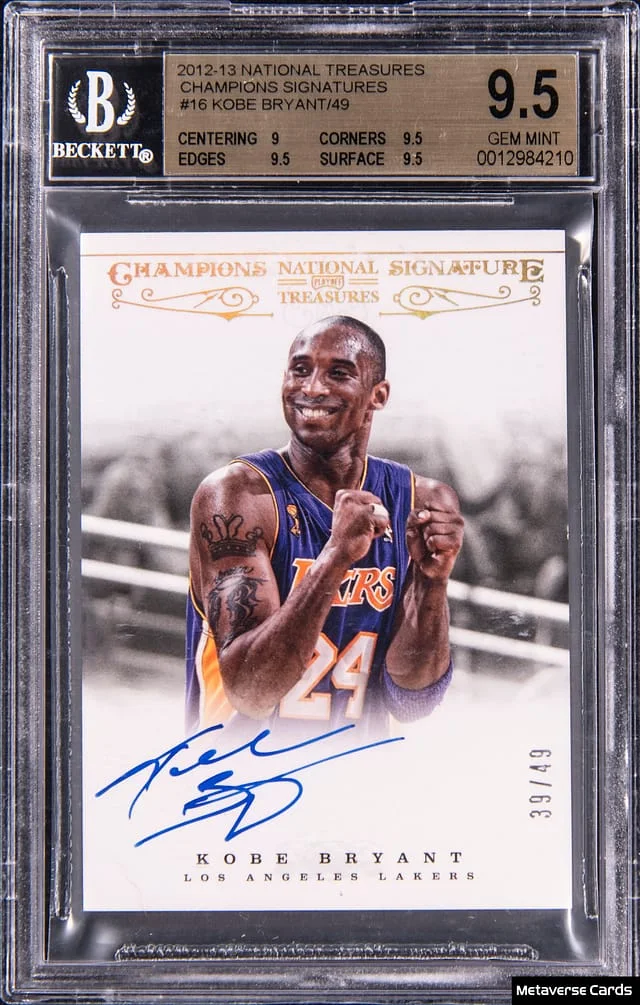 2012-13 Panini National Treasures Kobe Bryant Champions Signatures #16 card image