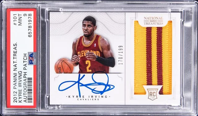 2012-13 Panini National Treasures Kyrie Irving Patch Autograph (RPA) #101 card image