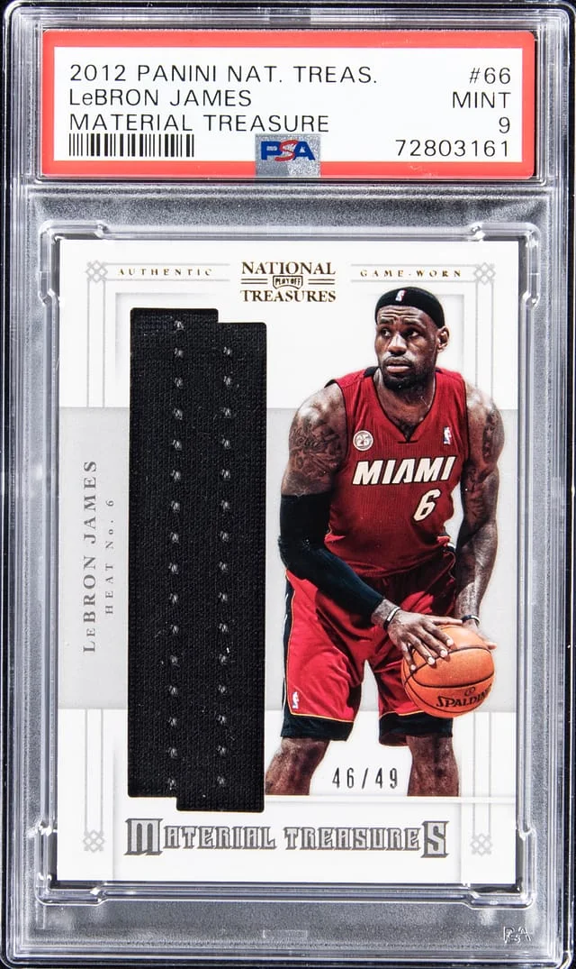 2012-13 Panini National Treasures LeBron James Material Treasure #66 card image