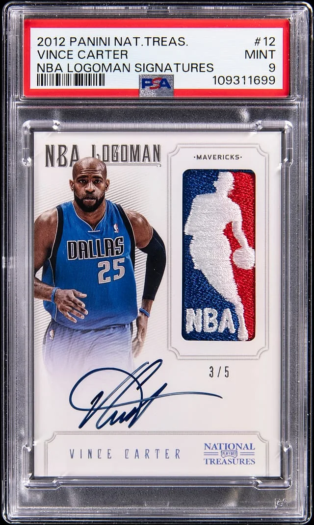 2012-13 Panini National Treasures Vince Carter NBA Logoman Signatures #12 card image