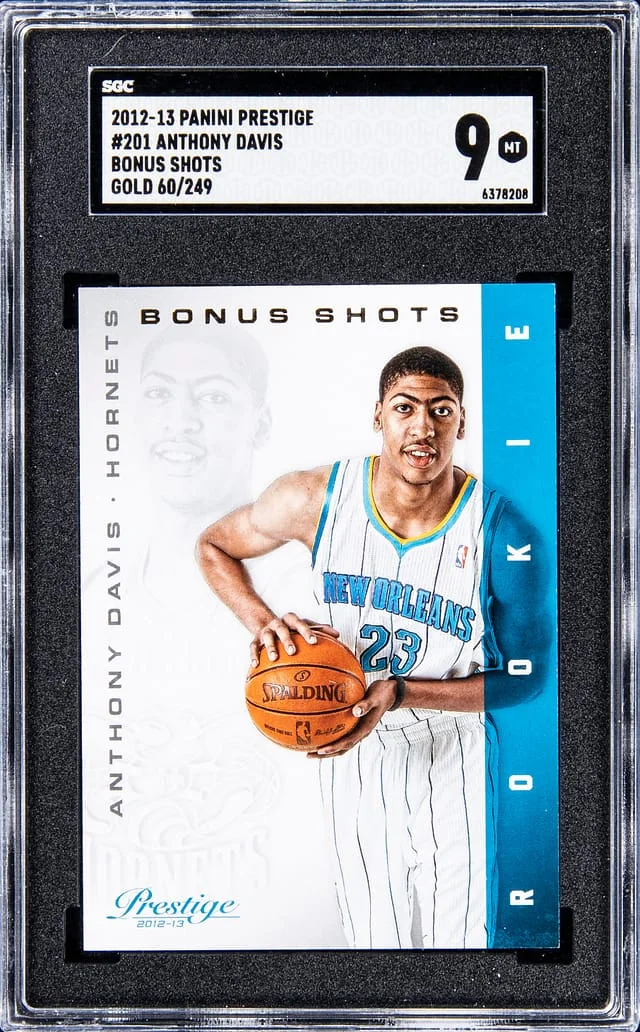 2012-13 Panini Prestige Anthony Davis Bonus Shots Gold #201 card image