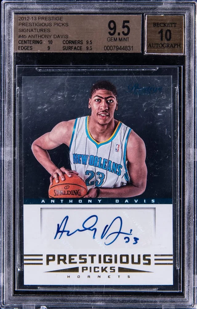 2012-13 Panini Prestige Anthony Davis Prestigious Picks Signatures #45 card image