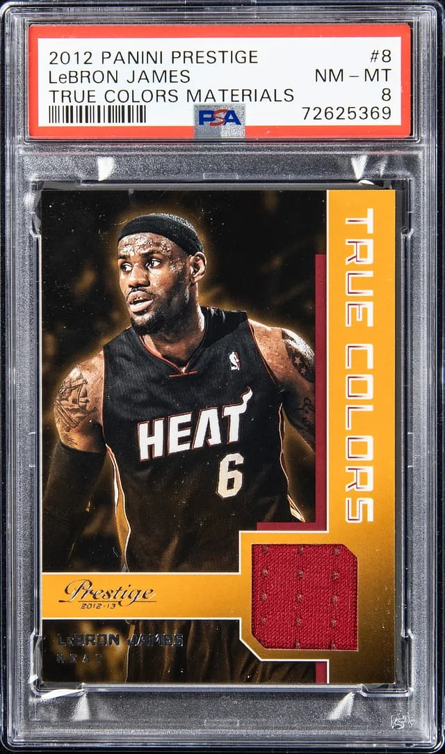 2012-13 Panini Prestige LeBron James True Colors Materials #8 card image