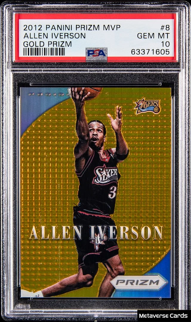 2012-13 Panini Prizm Allen Iverson MVP Gold Prizm #8 card image