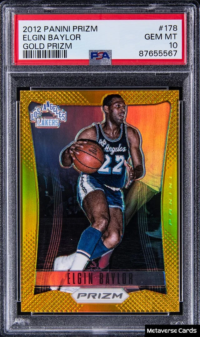 2012-13 Panini Prizm Elgin Baylor Gold #178 card image