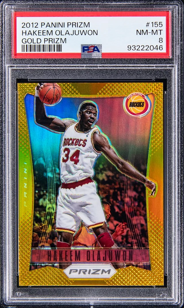 2012-13 Panini Prizm Hakeem Olajuwon Gold Prizm #155 card image