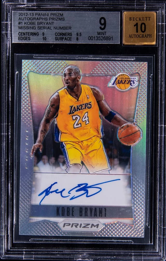 2012-13 Panini Prizm Kobe Bryant Autograph #1 card image