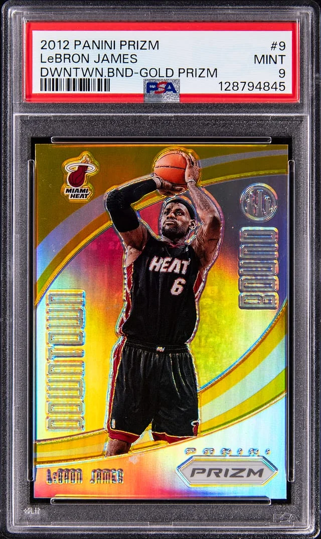 2012-13 Panini Prizm LeBron James Downtown Bound Gold Prizm #9 card image