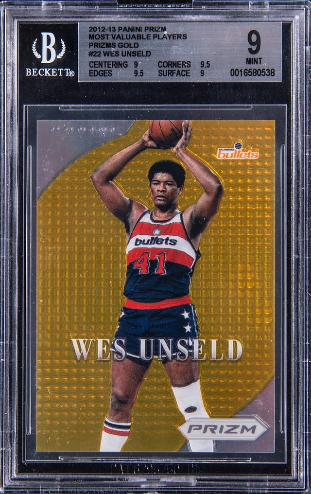 2012-13 Panini Prizm Wes Unseld Most Valuable Players Gold Prizm #22 card image