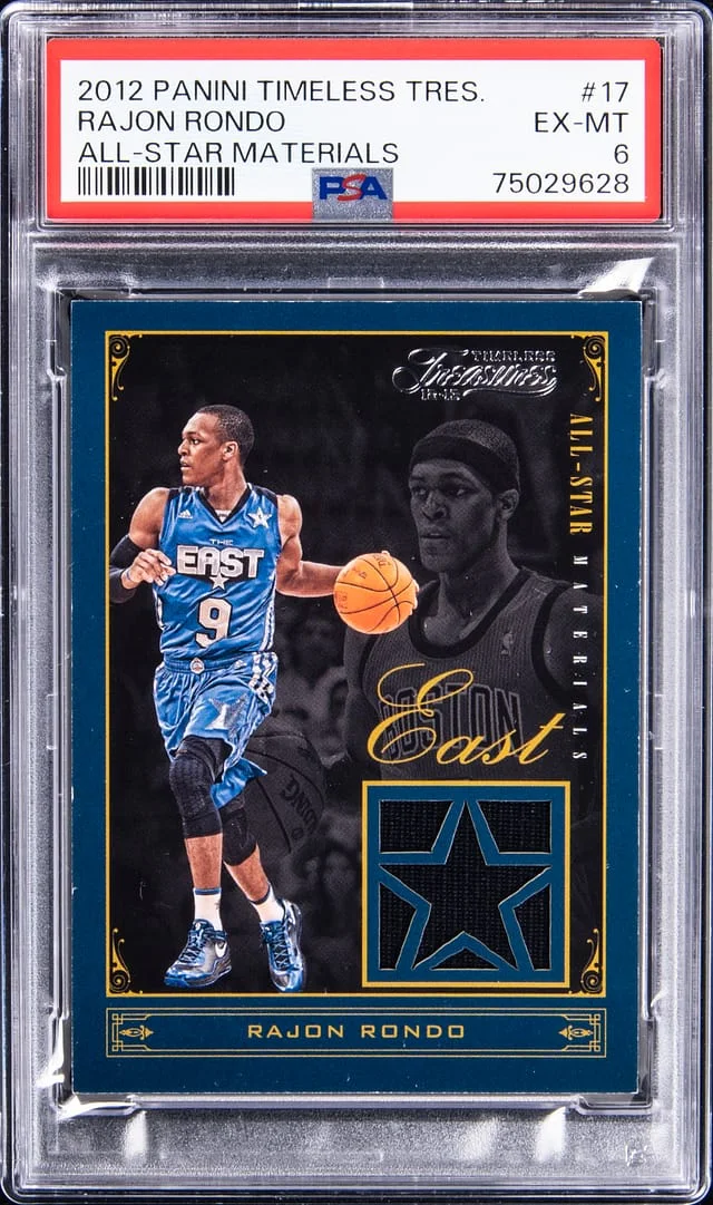 2012-13 Panini Rajon Rondo Timeless Treasures All-Star Materials #17 card image