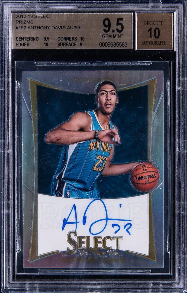 2012-13 Panini Select Anthony Davis Autographs Gold Prizm #152 card image