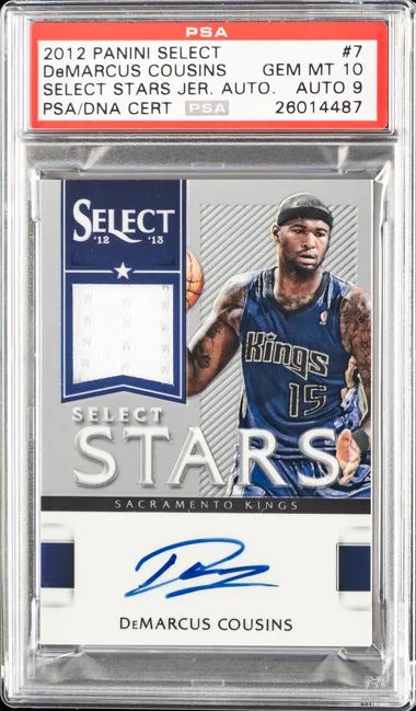 2012-13 Panini Select Demarcus Cousins Select Stars Jersey Autographs #7 card image