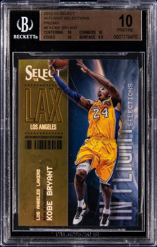 2012-13 Panini Select Kobe Bryant In-Flight Selections Prizms #6 card image