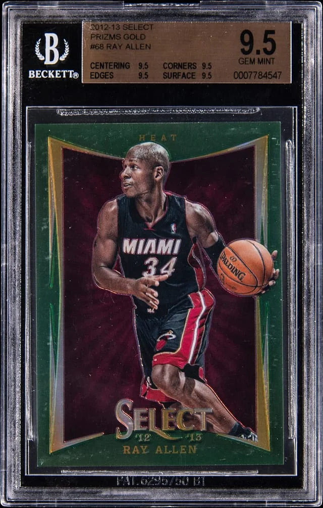 2012-13 Panini Select Ray Allen Prizms Gold #68 card image