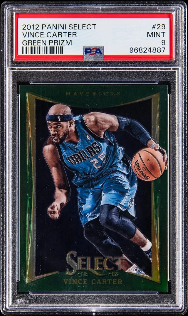 2012-13 Panini Select Vince Carter Green Prizm #29 card image