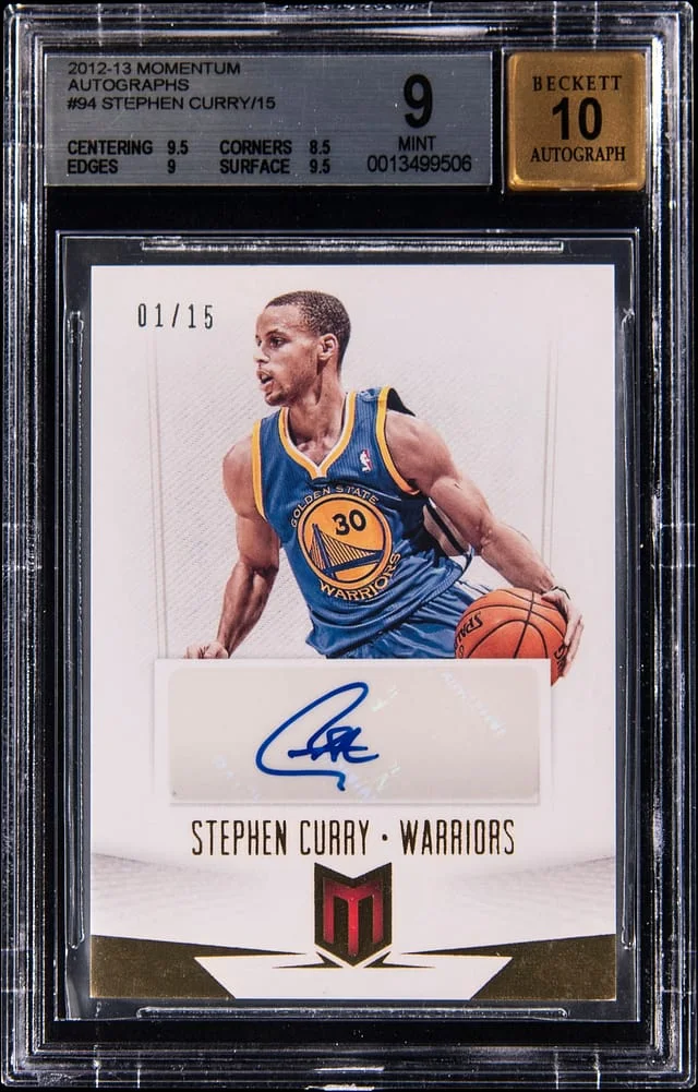 2012-13 Panini Stephen Curry Momentum Autographs #94 card image
